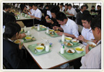 睦沢中学校のランチルーム